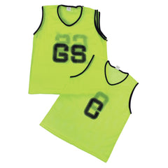 MESH NETBALL BIB SET YELLOW, MEDIUM, SET OF 7