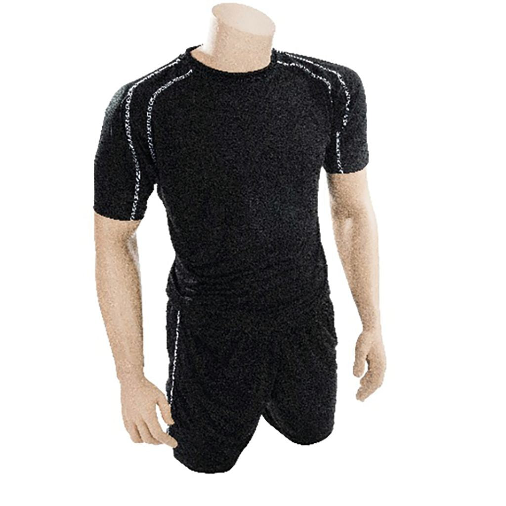 PRECISION LYON TRAINING SHIRT & SHORT SET BLACK/WHITE, 26-28INCH