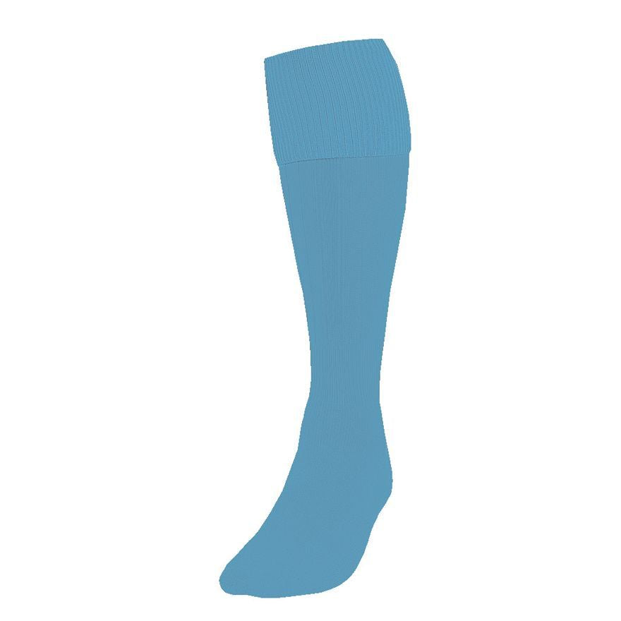 PRECISION PLAIN FOOTBALL SOCKS SKY, JUNIOR SIZE 08-11