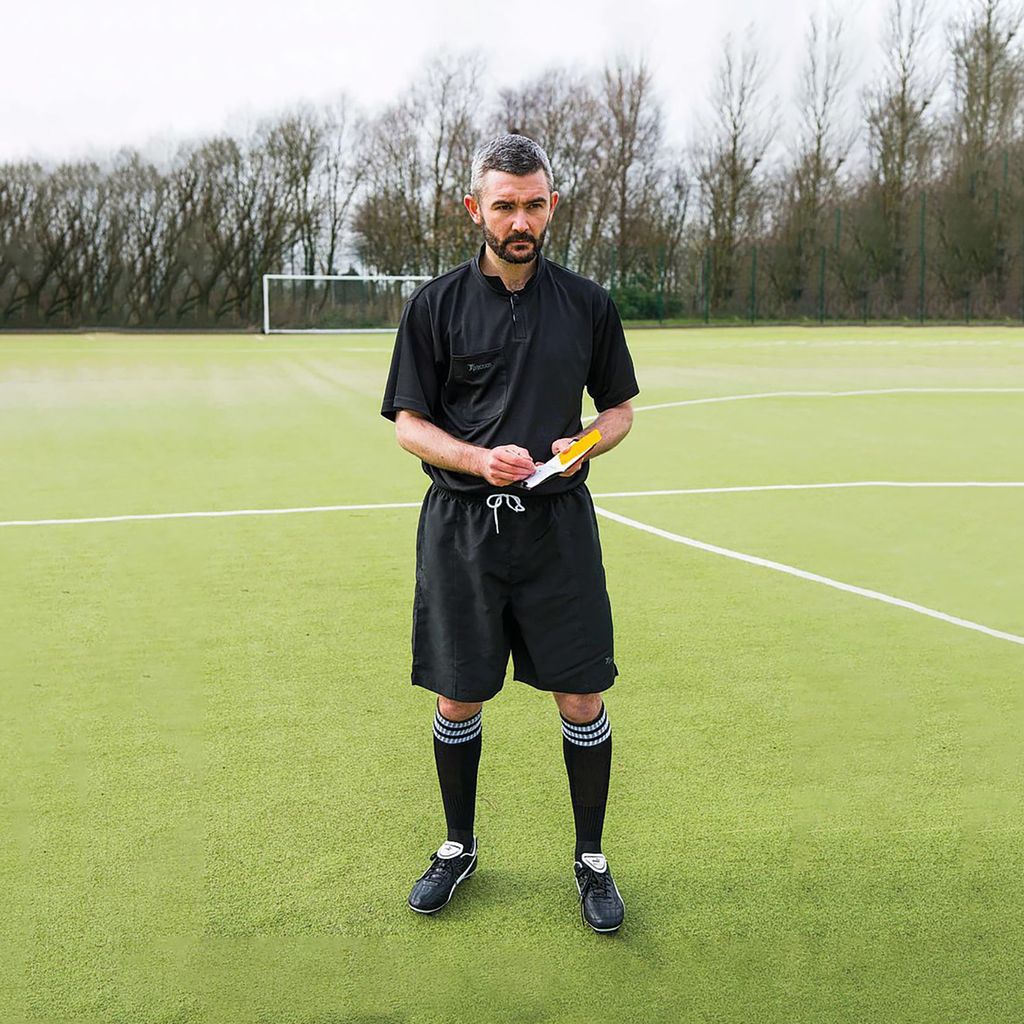 PRECISION REFEREE SHORTS BLACK/WHITE, 30-32INCH