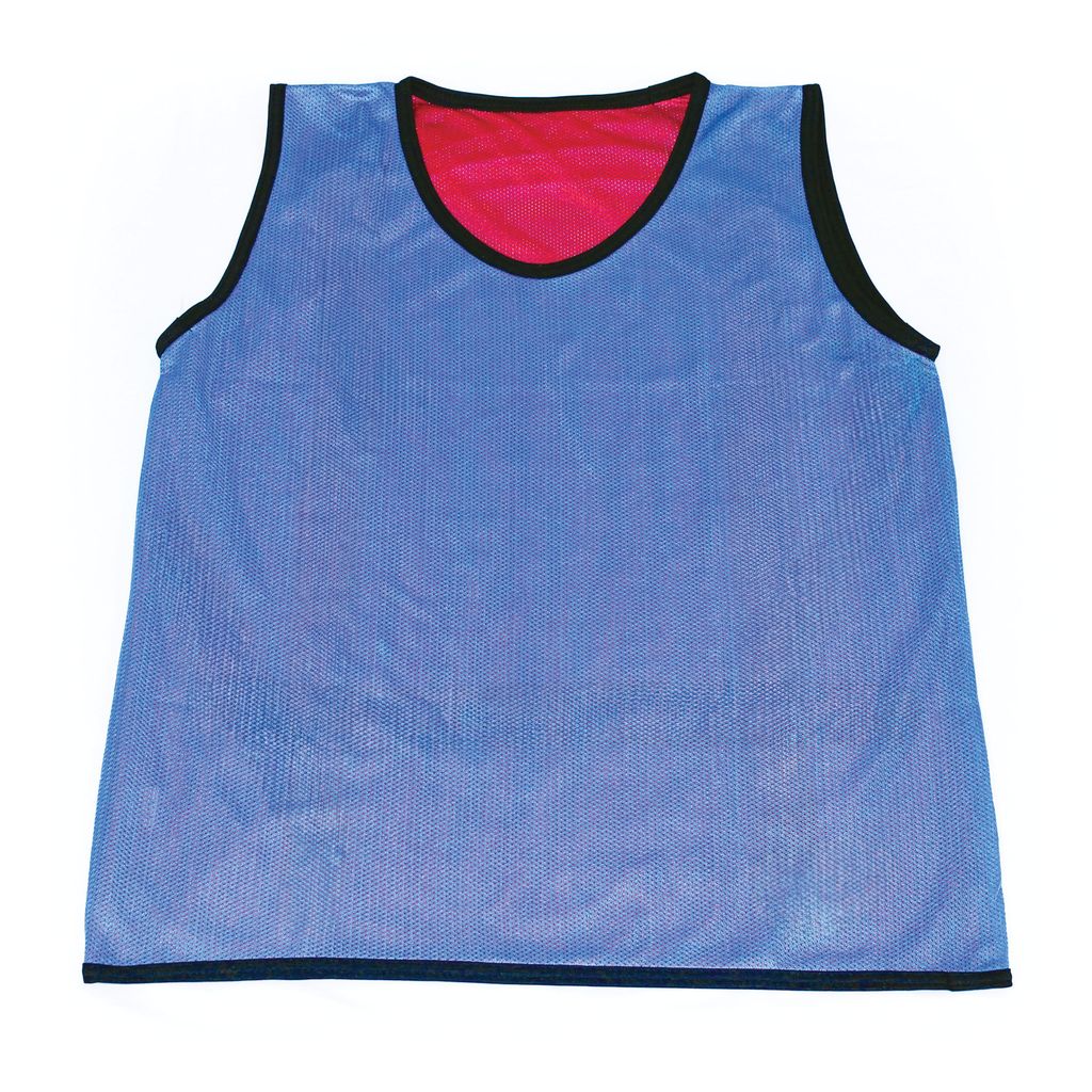 REVERSIBLE BIB  MEDIUM, BLUE/RED
