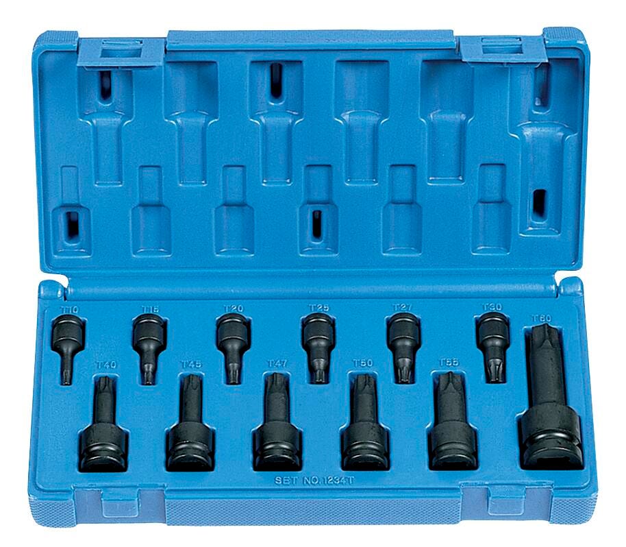 SOCKET SET 1/4 3/8 1/2IN 12PC INTERNAL TORX GP1234T