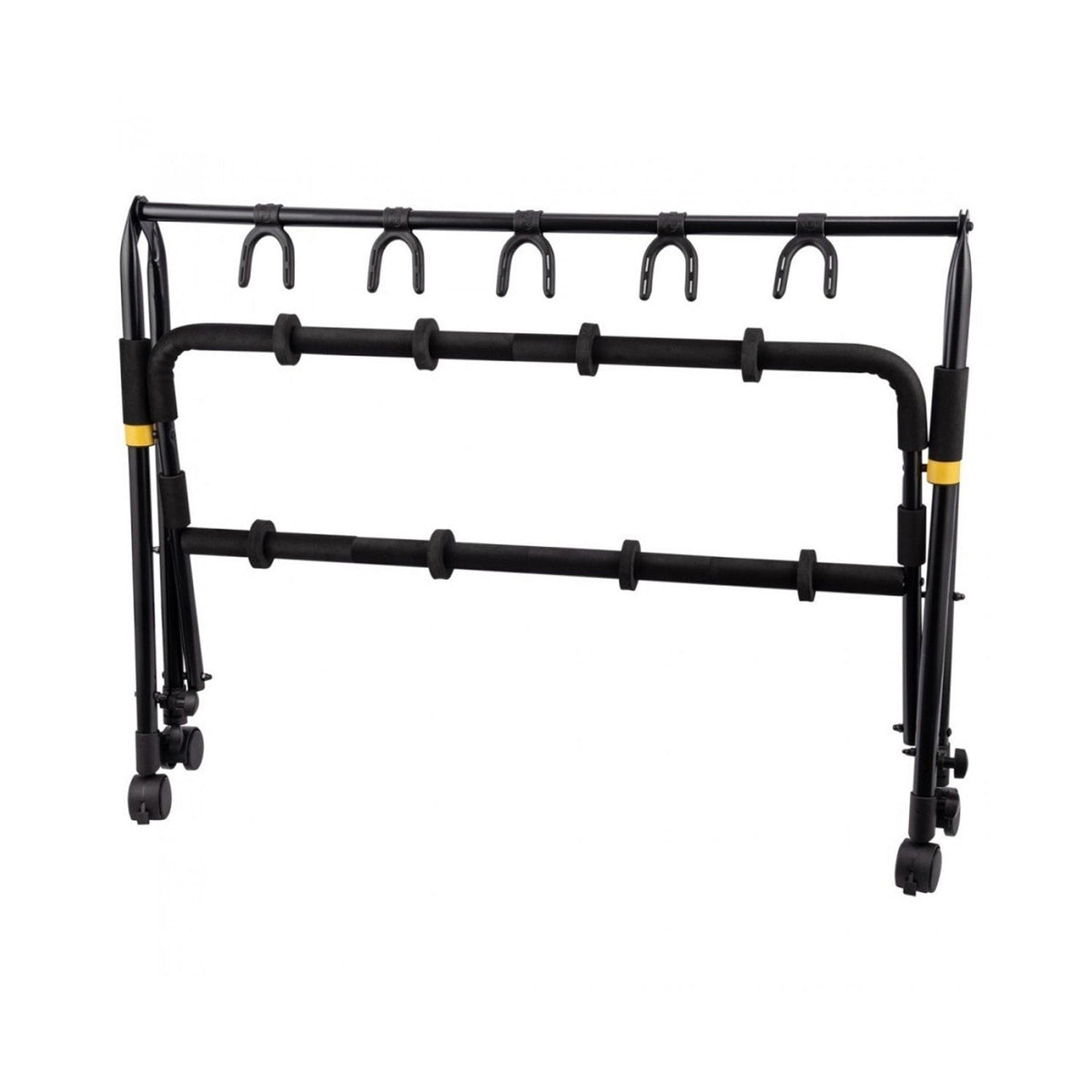 Hercules 5 guitar rack stand with castors
