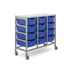 Gratnells Dynamis Treble Trolley Unit - 12 deep trays