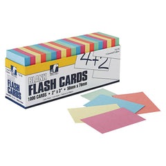 PAC FLASH CARDS SMALL ASSORTED 50 X 76MM 1000PCS -Min Qty 12