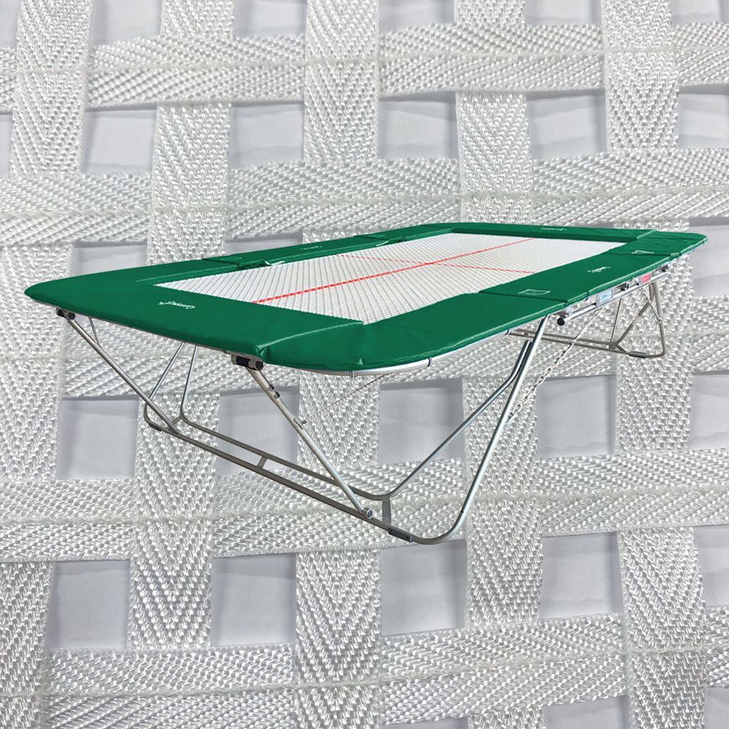 77A TRAMPOLINE 13MM WEB BED, FIXED ROLLER STAND