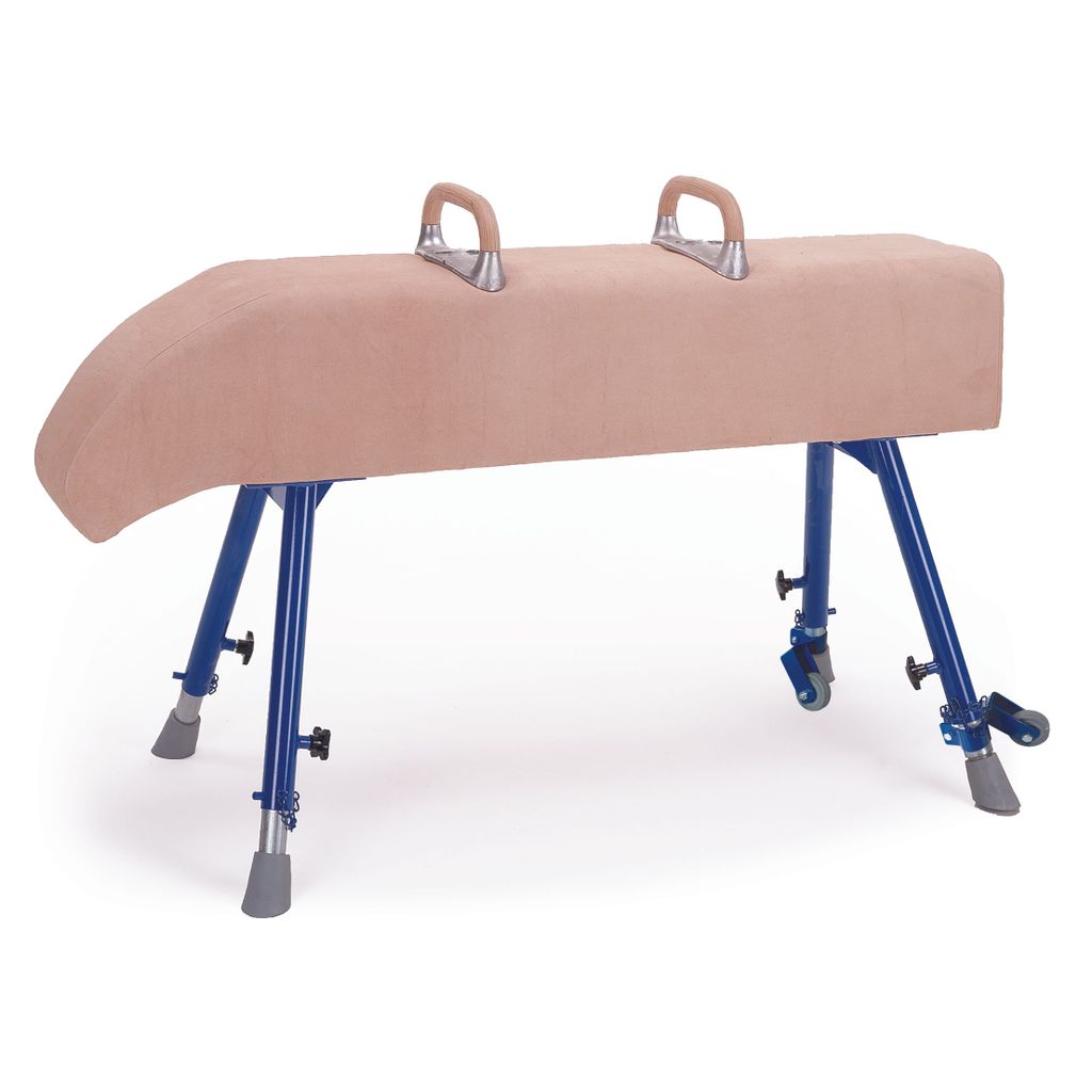 VAULTING HORSE DROP NECK, C/W POMMELS AND CASTORS