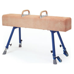 VAULTING HORSE SQUARE END, C/W POMMELS AND CASTORS