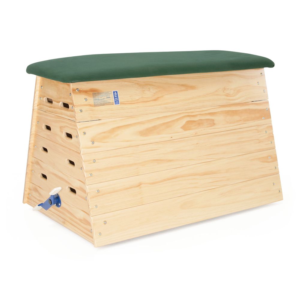 VAULTING BOX 5 SECTIONS, 1020MM C/W CASTORS, CANVAS TOP