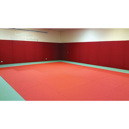 CLUB JUDO MAT 1.00 X 1.00M X 40MM, RED, CELLULAR BASE