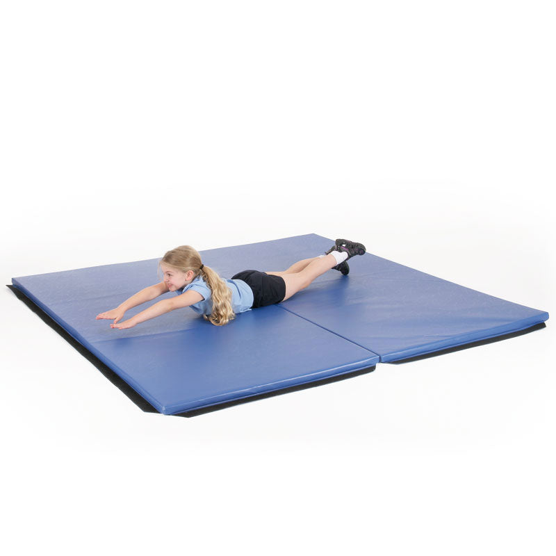 PANELITE GYM MAT 2.00M X 1.00M X 40MM, C/W VELCRO, BLUE, SET OF 10