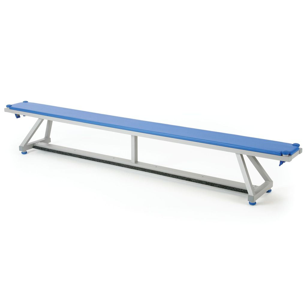LITA BENCH UPHOLSTERED TOP 2400MM, BLUE