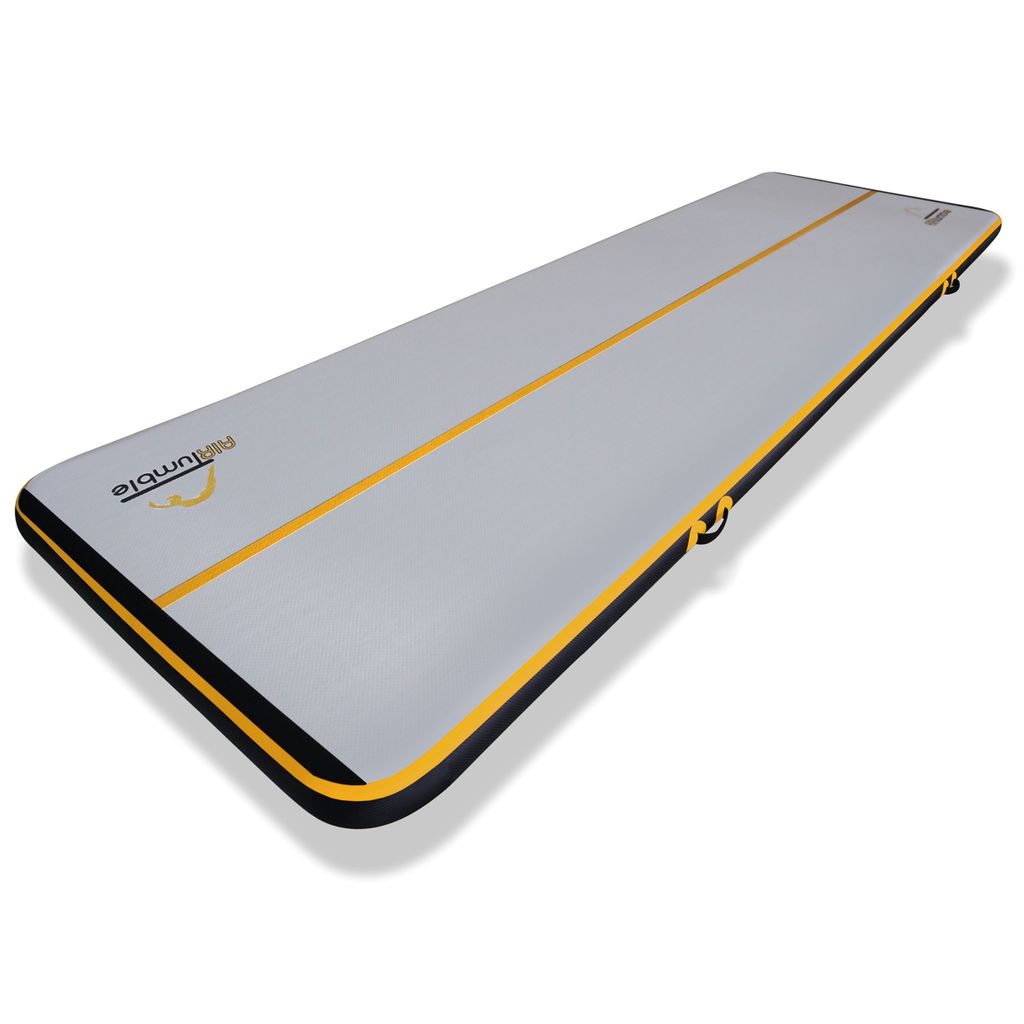 ELITE SCHOOL AIRTUMBLE TRACK 4M X 1.5M X 15CM, BLACK/YELLOW