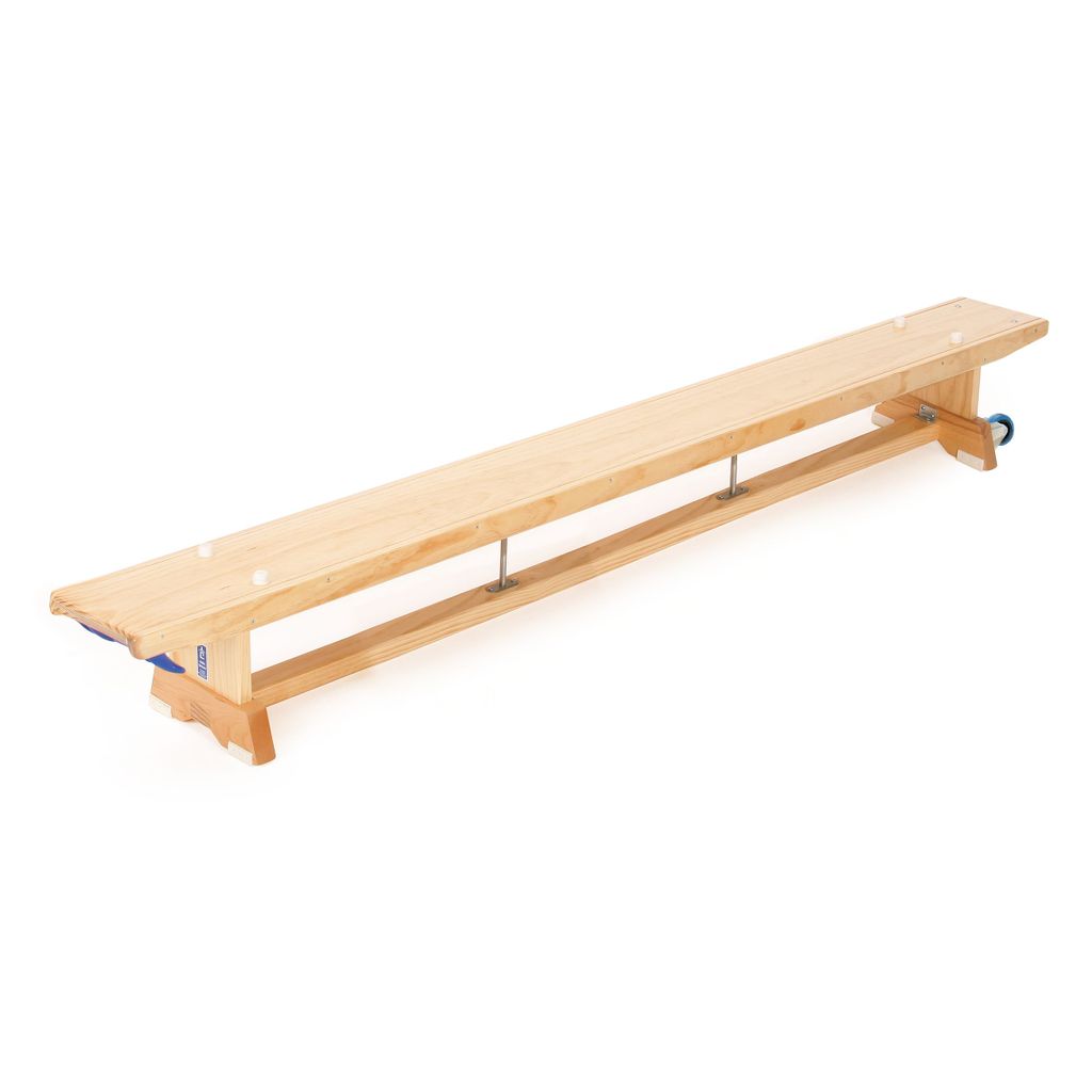 TRADITIONAL BALANCE BENCH 2670MM, HOOKS 1 END, C/W WHEELS