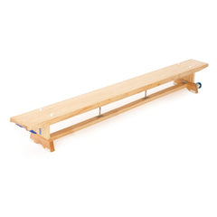 TRADITIONAL BALANCE BENCH 2670MM, HOOKS 1 END, C/W WHEELS