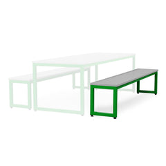 Monarch dining bench with grey top - Apple green
