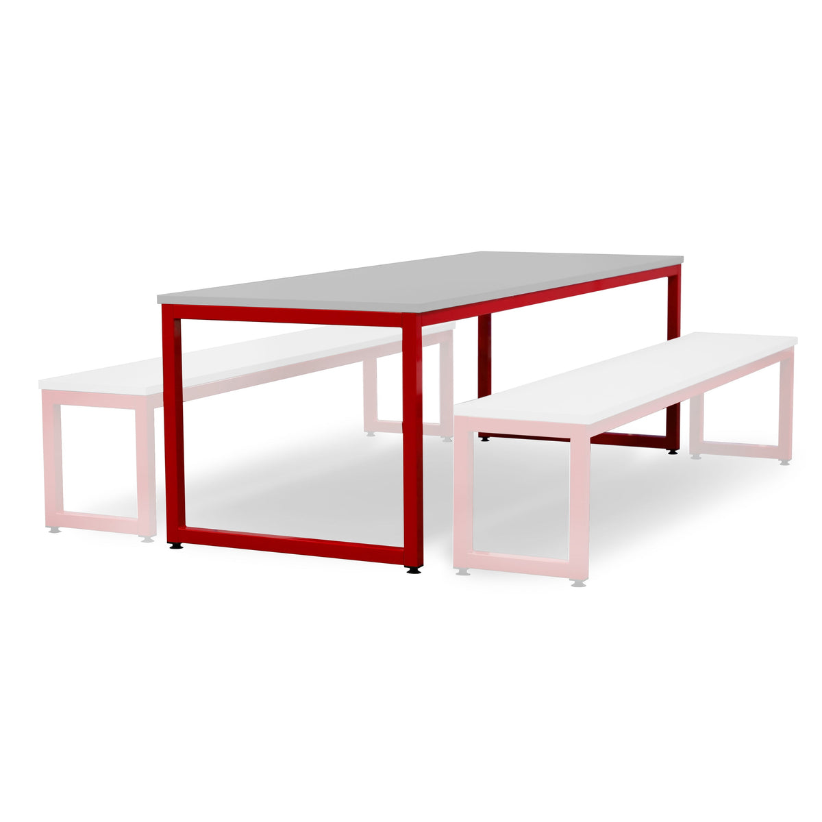 Monarch dining table with grey top - Red
