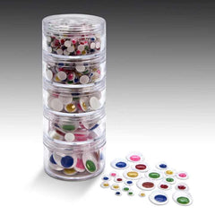 SCO WIGGLY EYES STACK PACK COLOURED 560PCS -Min Qty 6