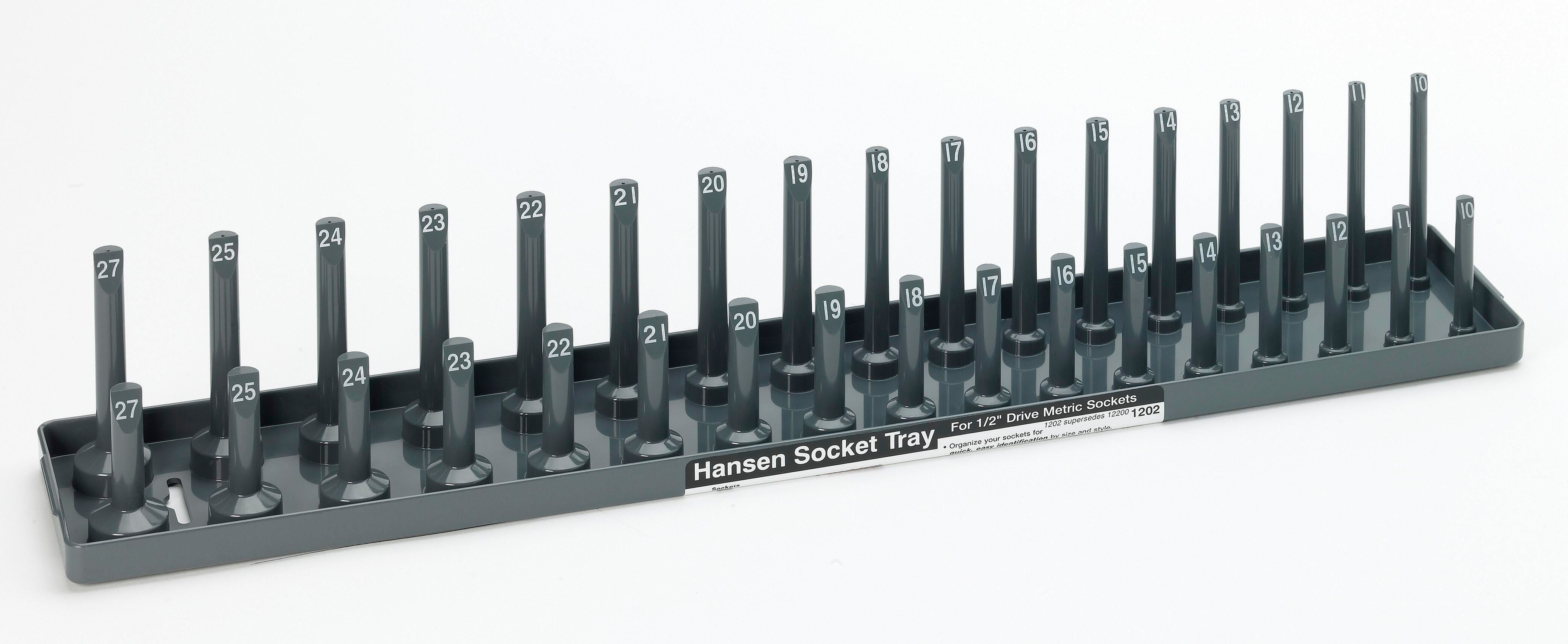 SOCKET TRAY 1/2 INCH 10MM TO 27MM BLACK