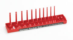 SOCKET TRAY 1/4 INCH 1/8 INCH TO 5/8 INCH RED