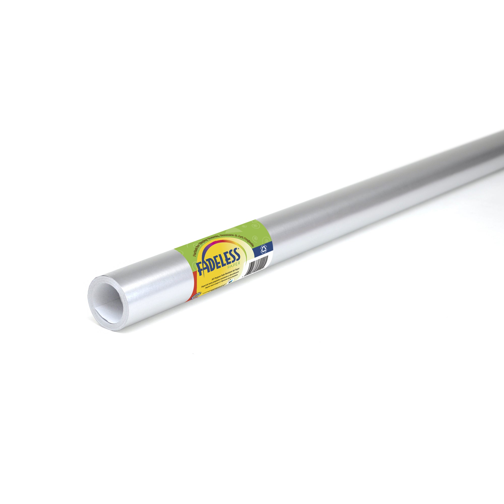 PAC FADELESS COLOURS DISPLAY PAPER ROLL 1218MMX3.6M SILVER 1PC -Min Qty 4