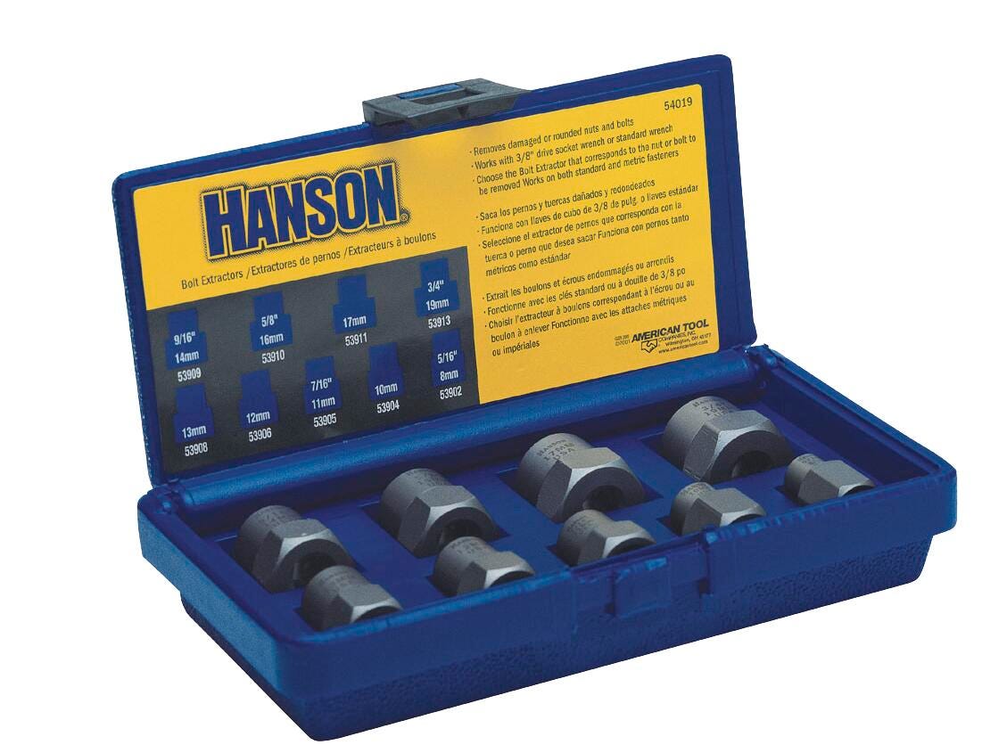 HANSON - 9 PC METRIC BOLT EXTRACTOR SET