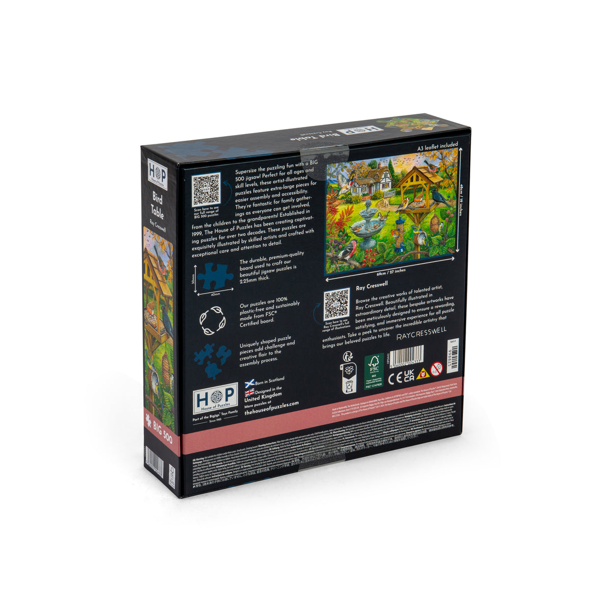 Bird Table BIG 500 Puzzle (3 Years +)