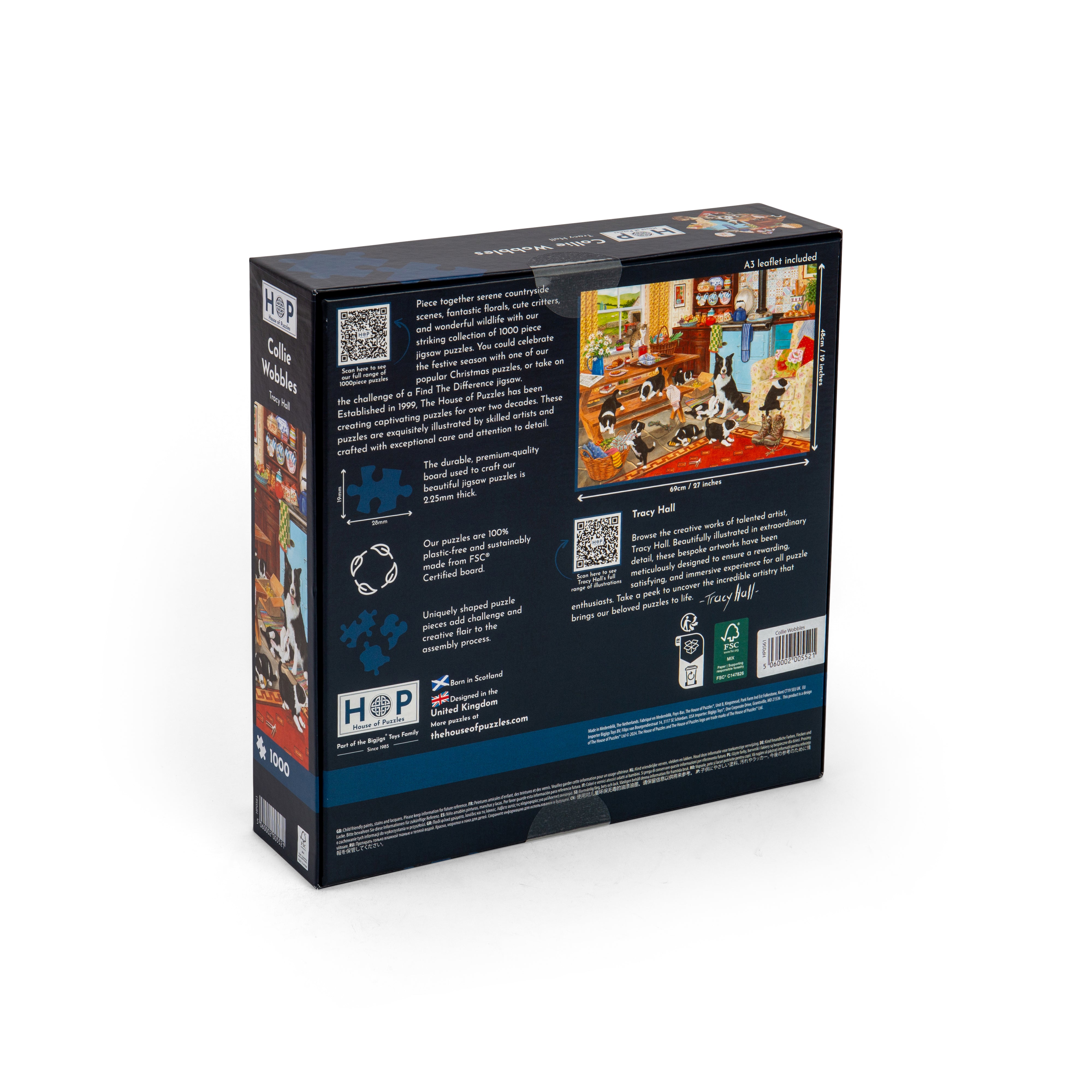 Collie Wobbles 1000 Piece Puzzle (3 Years +)