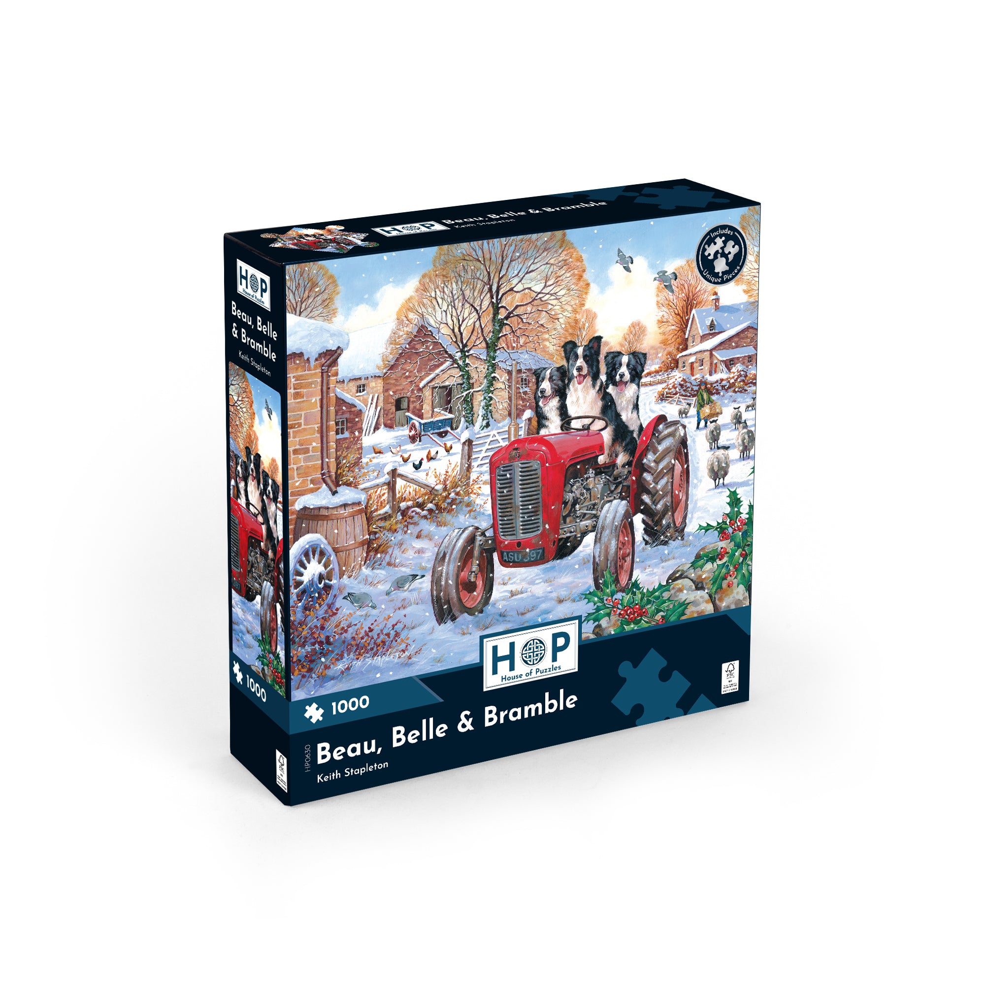 Beau, Belle & Bramble 1000 Piece Puzzle (3 Years +)