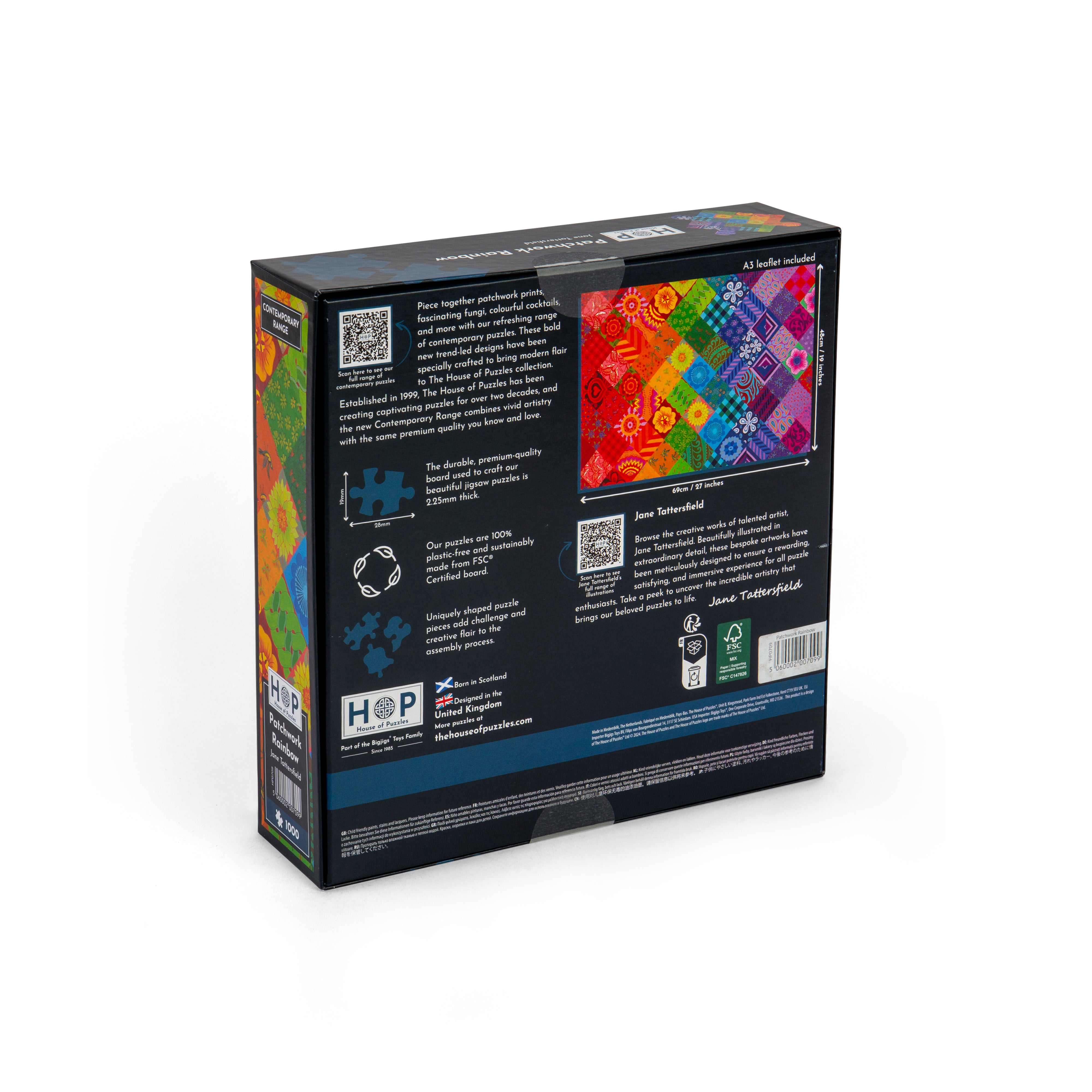 Patchwork Rainbow 1000 Piece Puzzle (3 Years +)