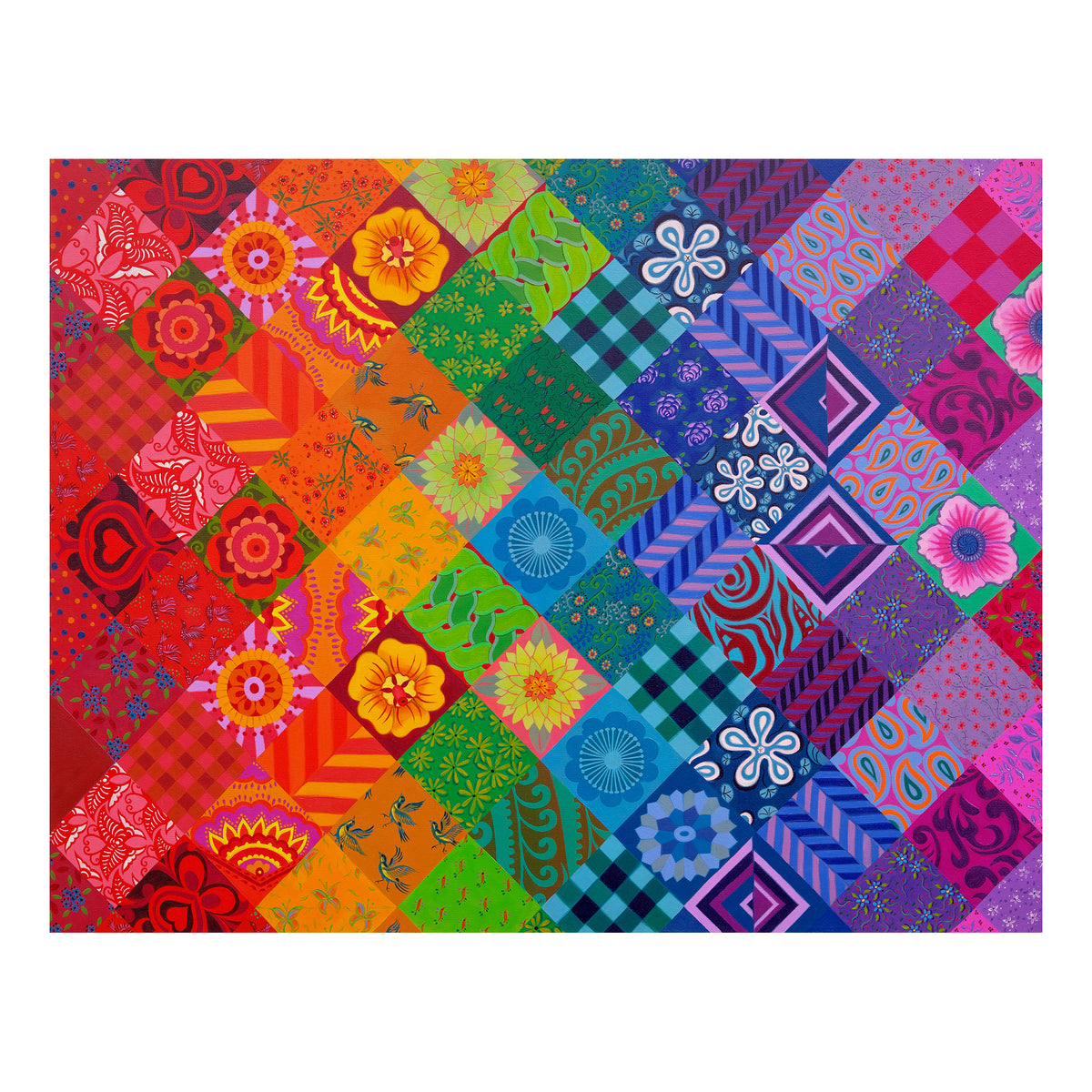 Patchwork Rainbow 1000 Piece Puzzle (3 Years +)