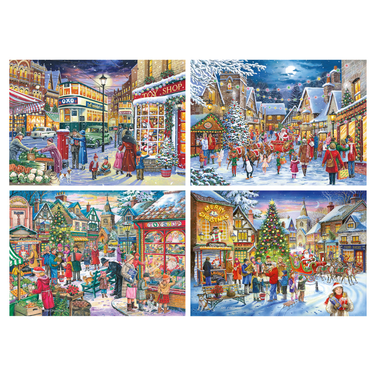 Christmas Shopping - 4 x 500 Piece (3 Years +)