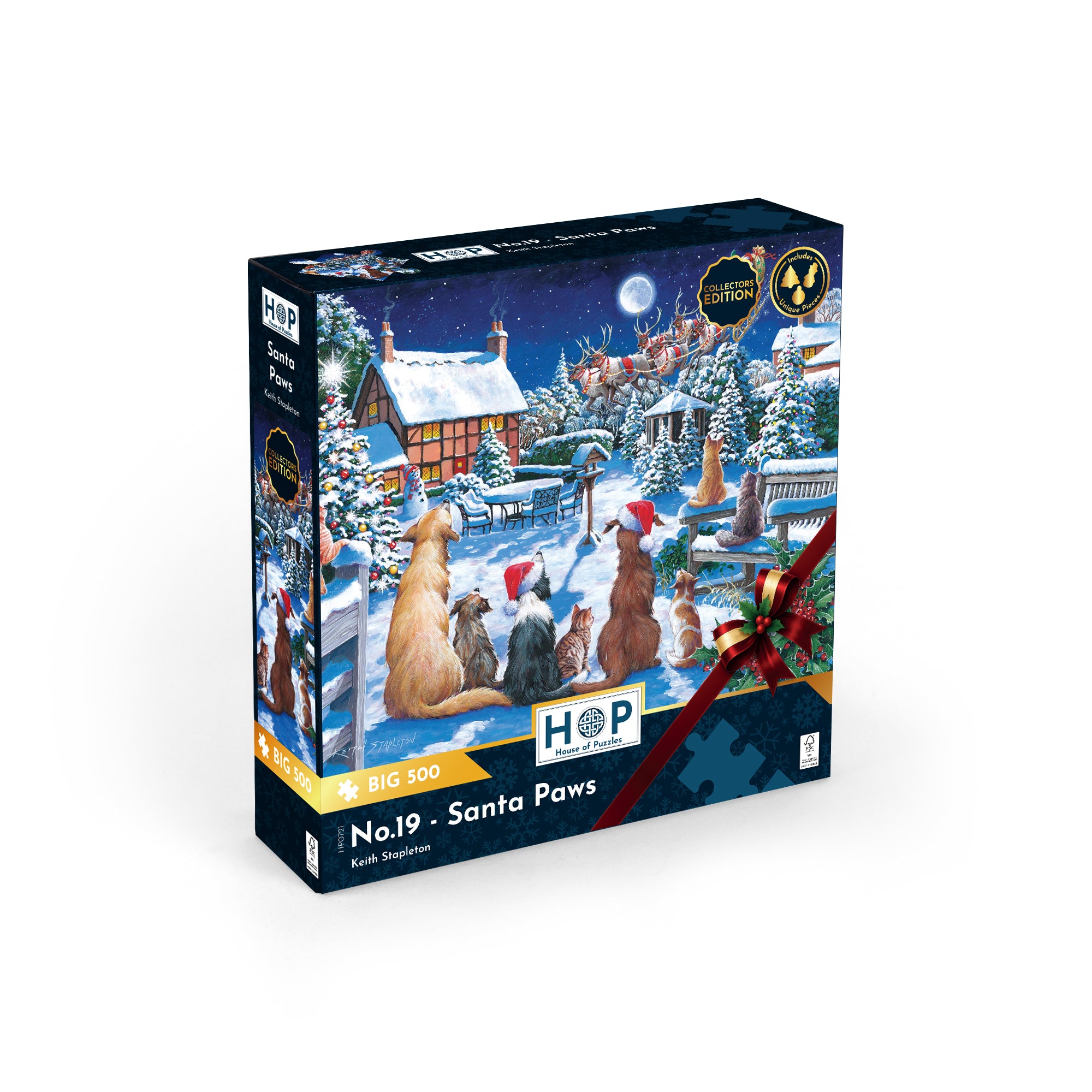 No.19 - Santa Paws BIG 500 Puzzle (3 Years +)