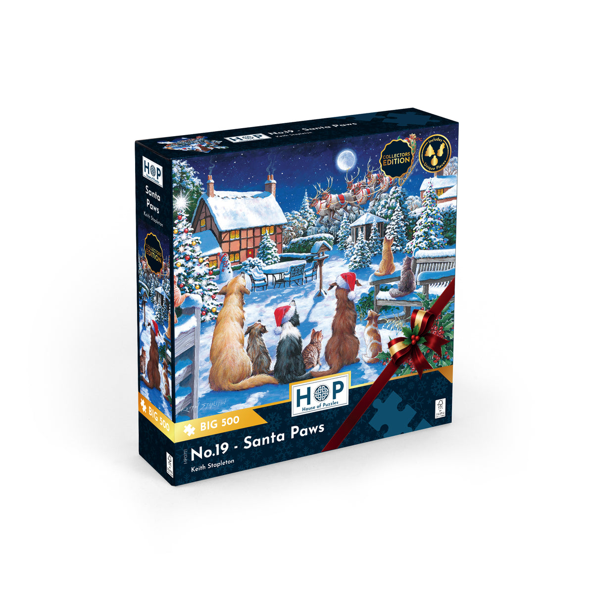 No.19 - Santa Paws BIG 500 Puzzle (3 Years +)