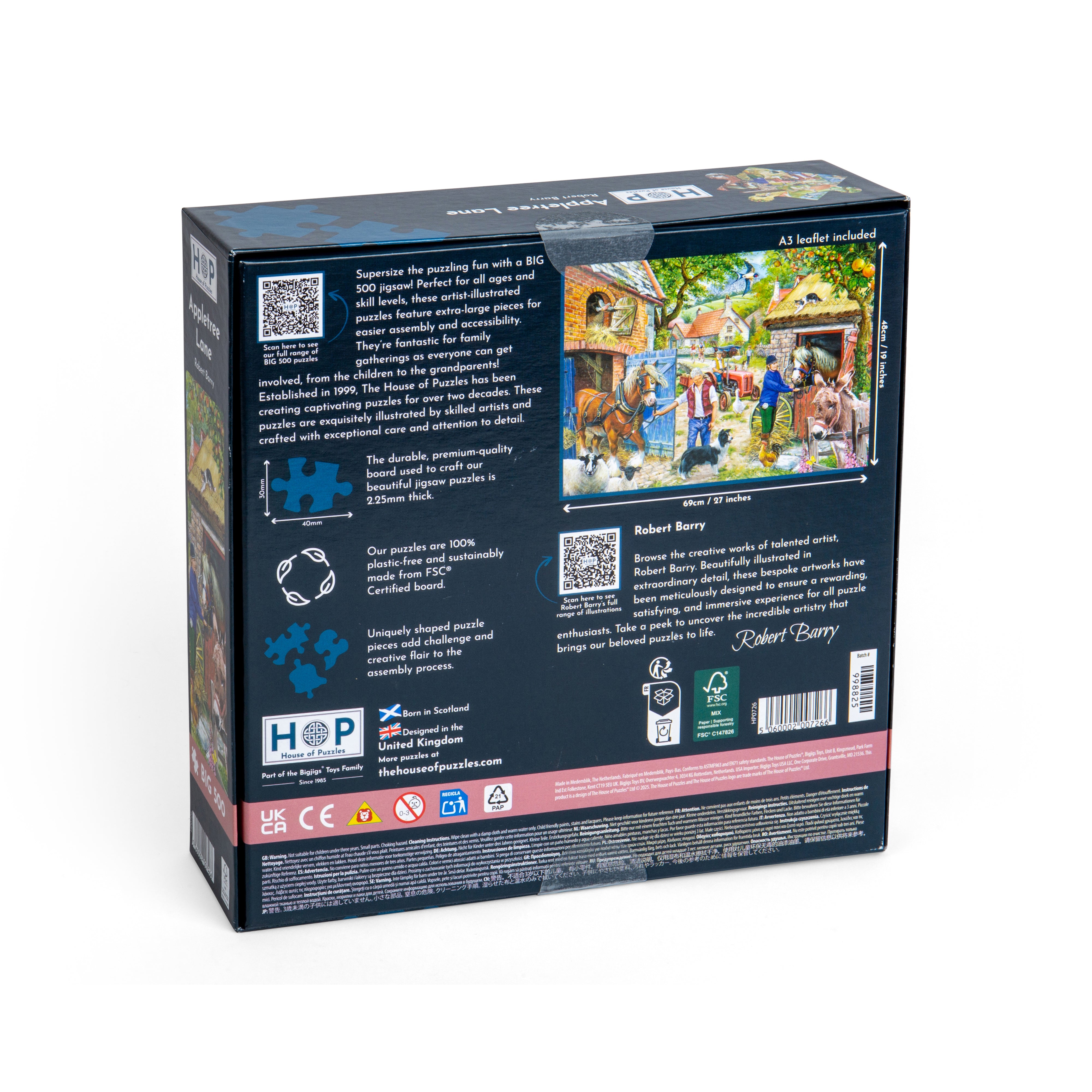 Appletree Lane BIG 500 Puzzle (3 Years +)