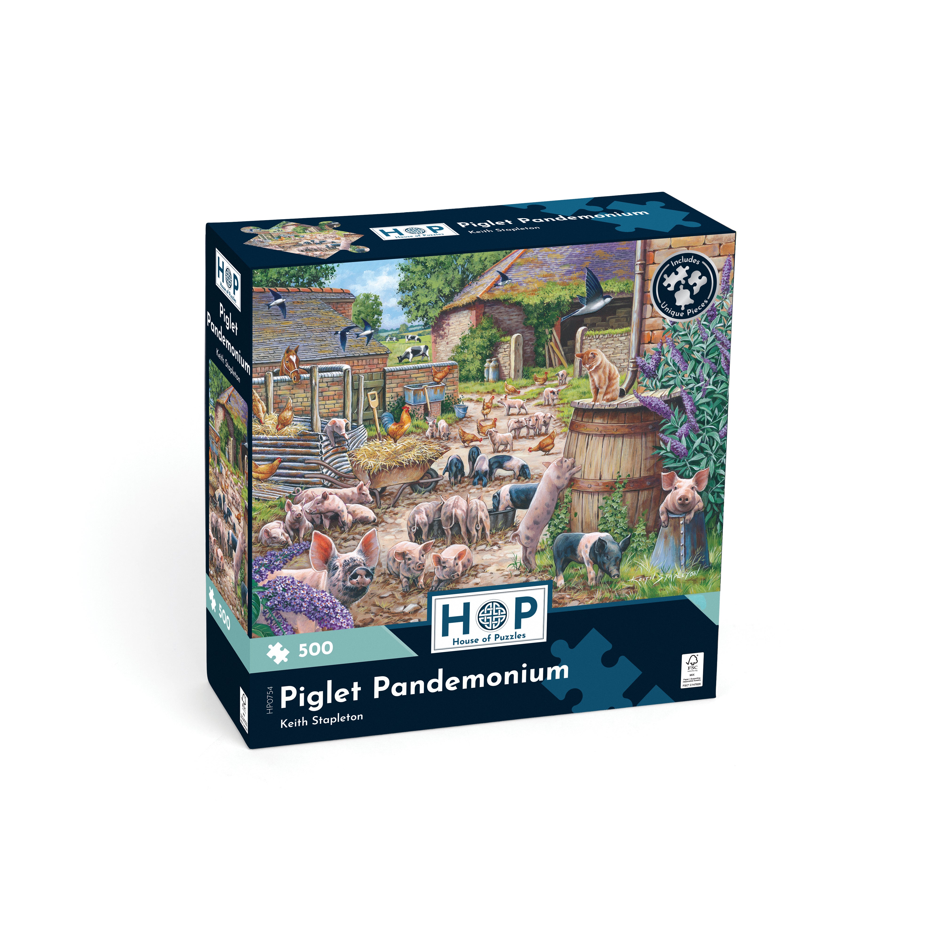 Piglet Pandemonium 500 Puzzle (3 Years +)