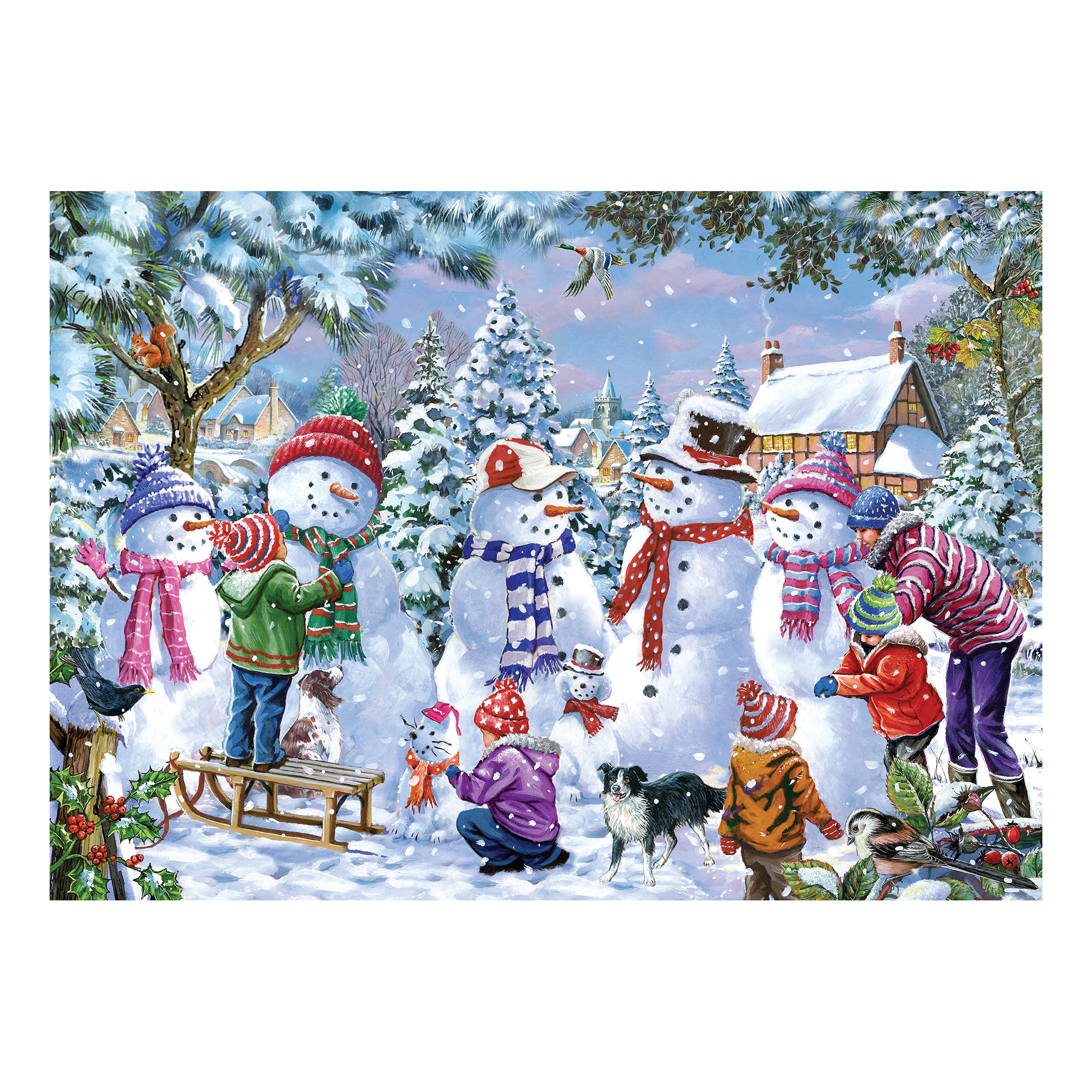 Seven Silly Snowmen 1000 Piece Puzzle (3 Years +)