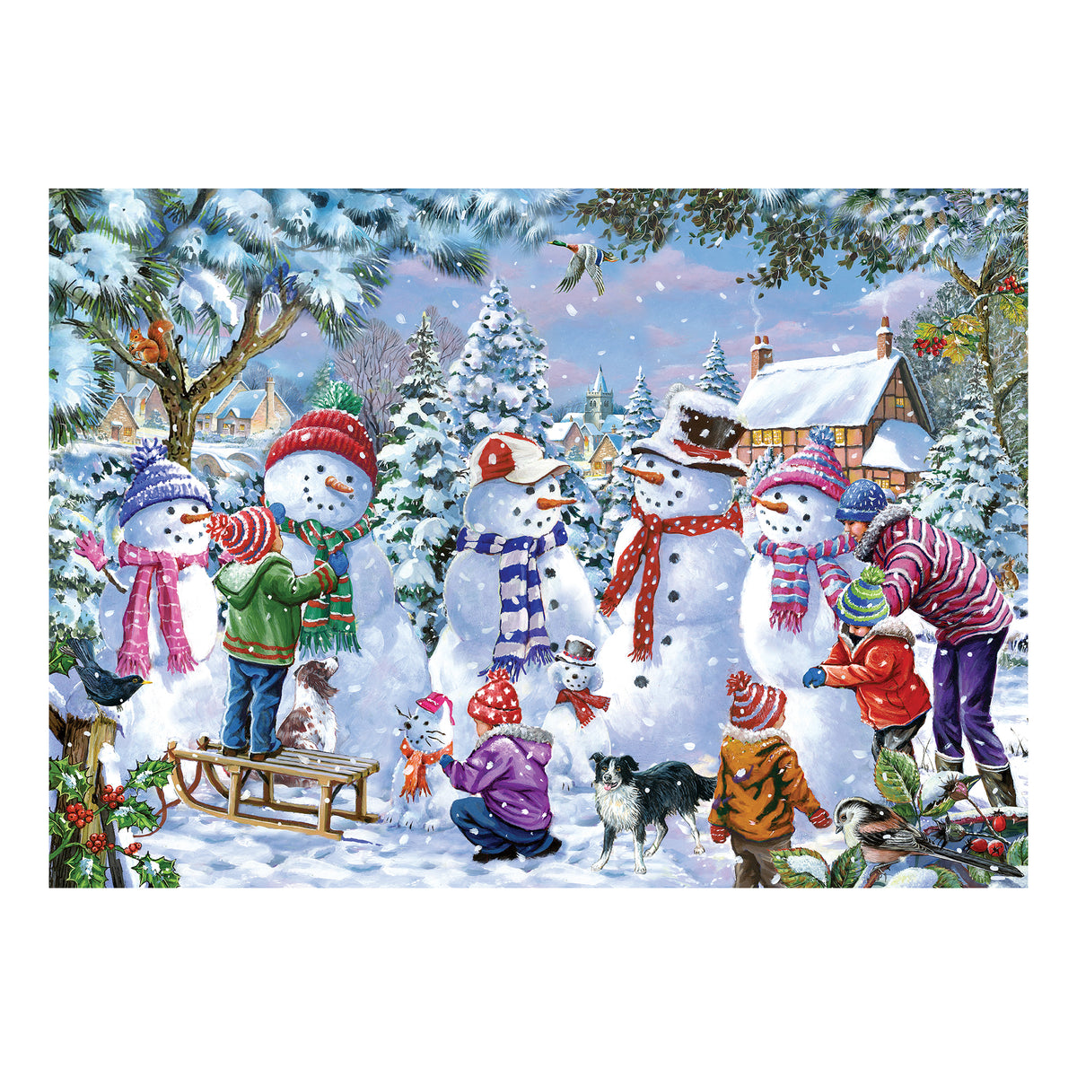 Seven Silly Snowmen 1000 Piece Puzzle (3 Years +)