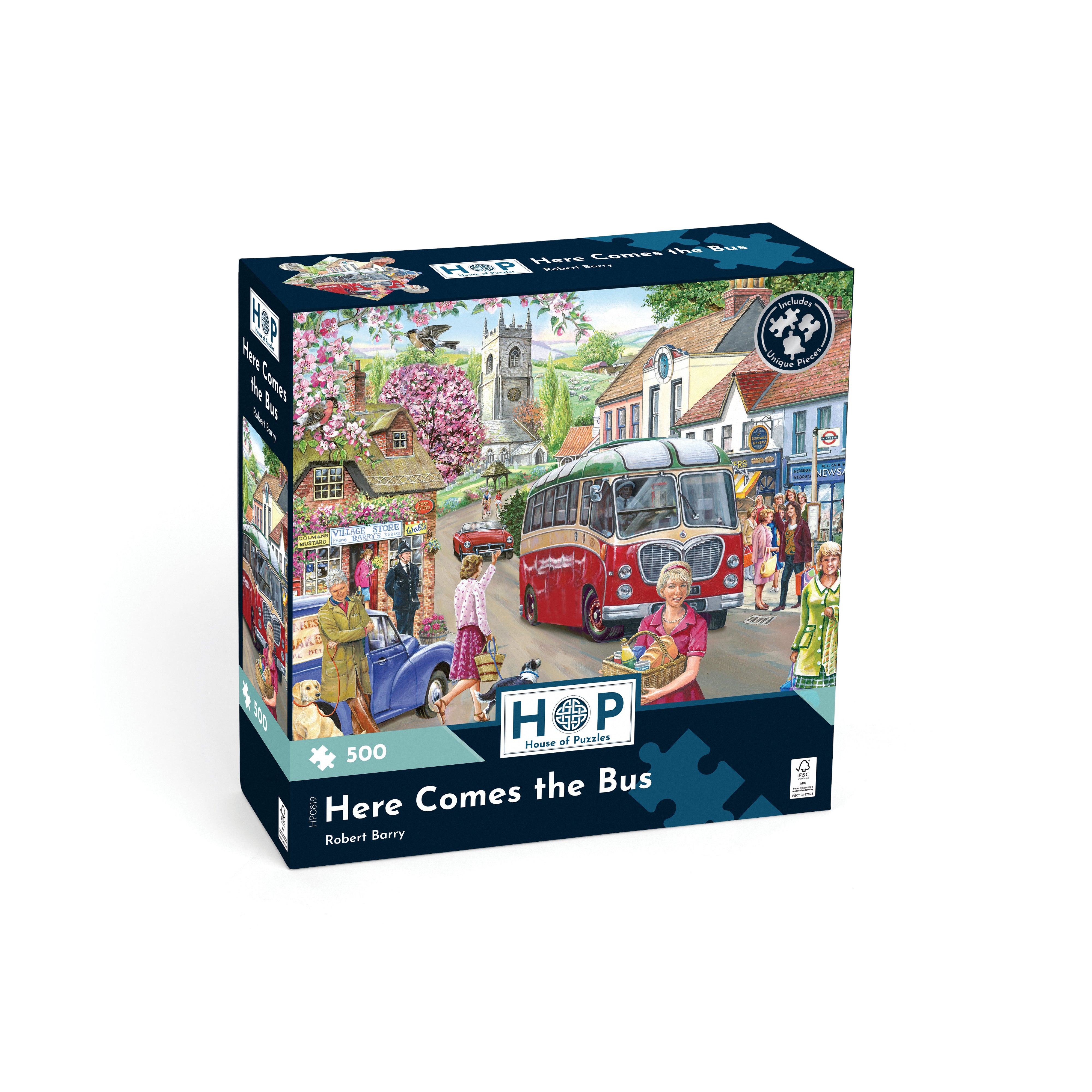 Here Comes the Bus 500 Piece Puzzle