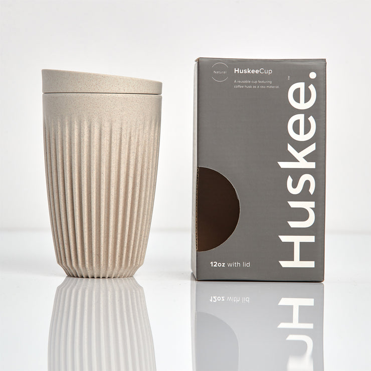 12oz HuskeeCup with Lid - Natural