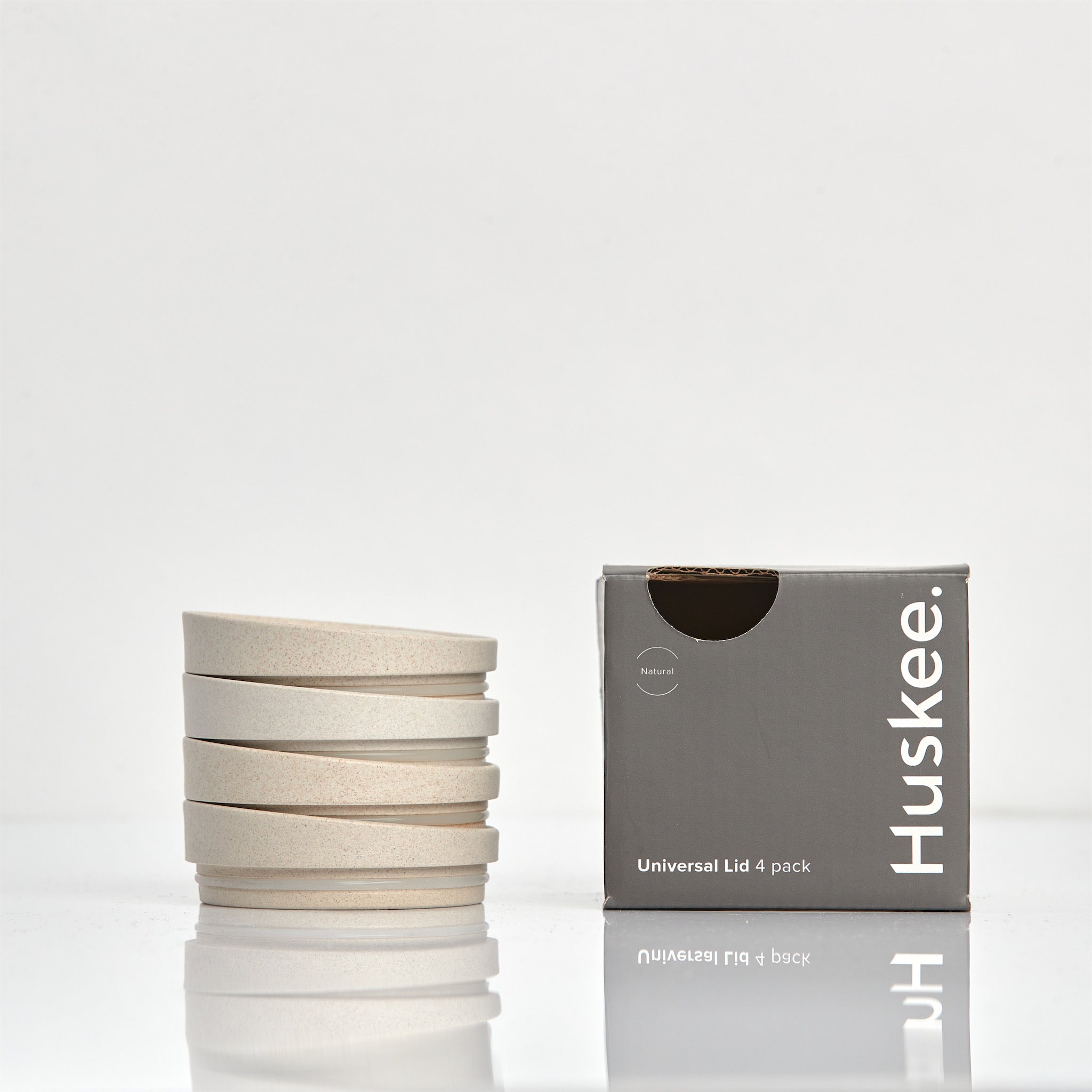 Universal HuskeeCup Lid 4-pack - Natural