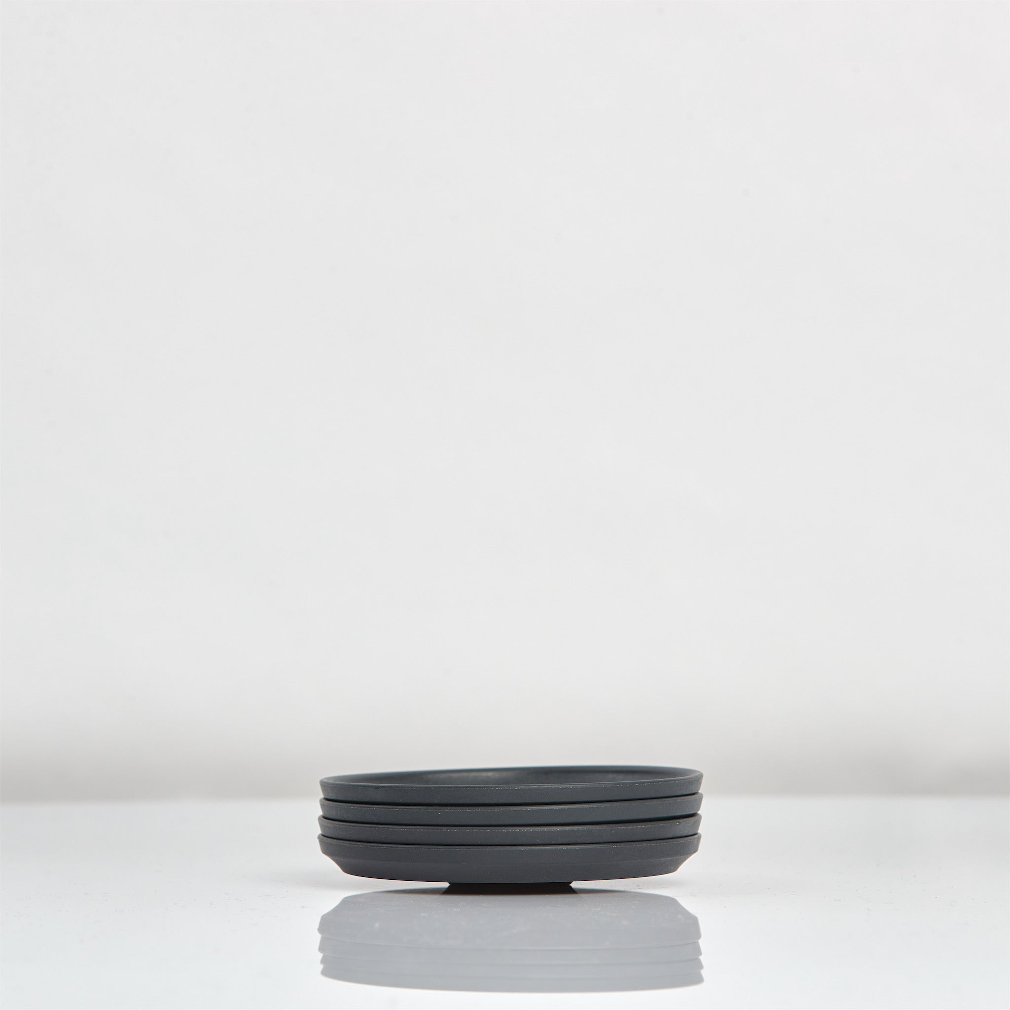 3oz HuskeeCup Espresso Saucer 4-pack - Charcoal