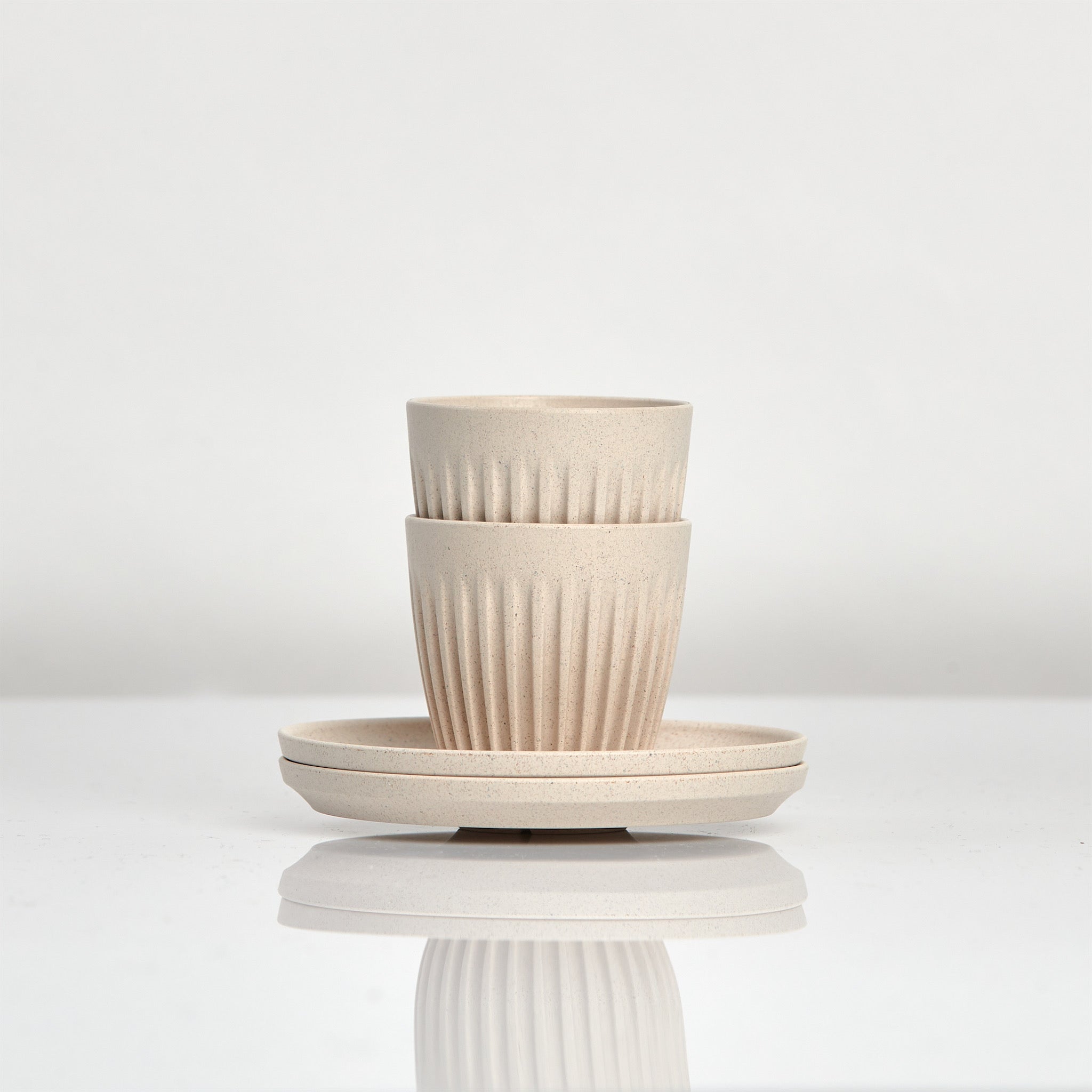 3oz Espresso HuskeeCup and Saucer Set of 2 - Natural