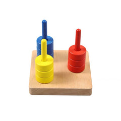 Colored Discs on 3 Dowels