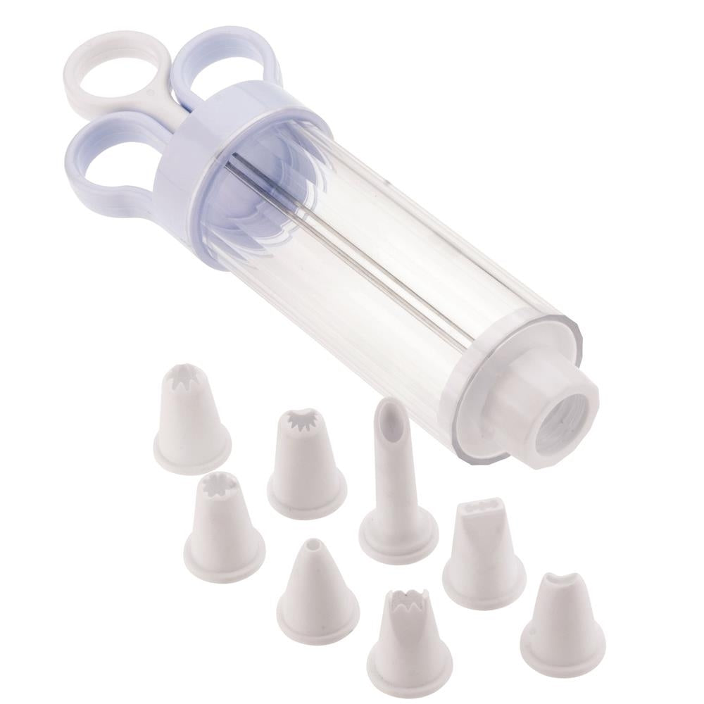 Standard Icing Syringe with 8 Nozzles 9 Piece