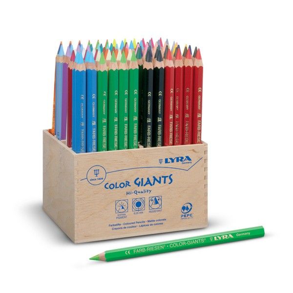 LYR COLOR GIANTS LACQUERED PENCIL 96PCS WOODEN SCHOOL PACK -Min Qty 1