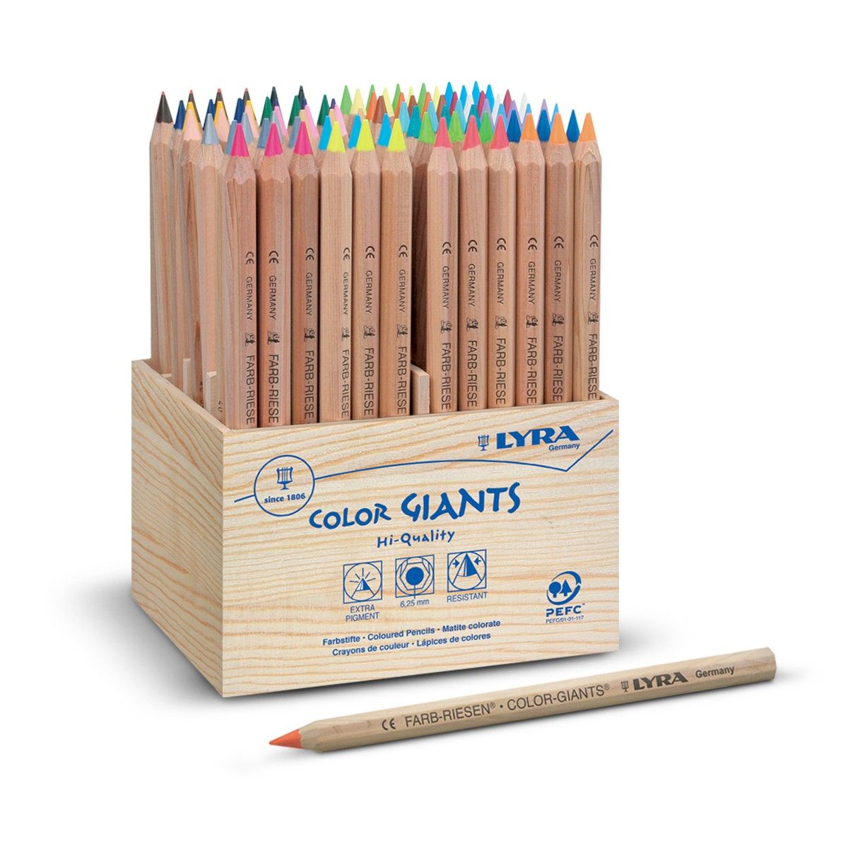 LYR COLOR GIANTS NATURE PENCIL 96PCS WOODEN SCHOOL PACK -Min Qty 1