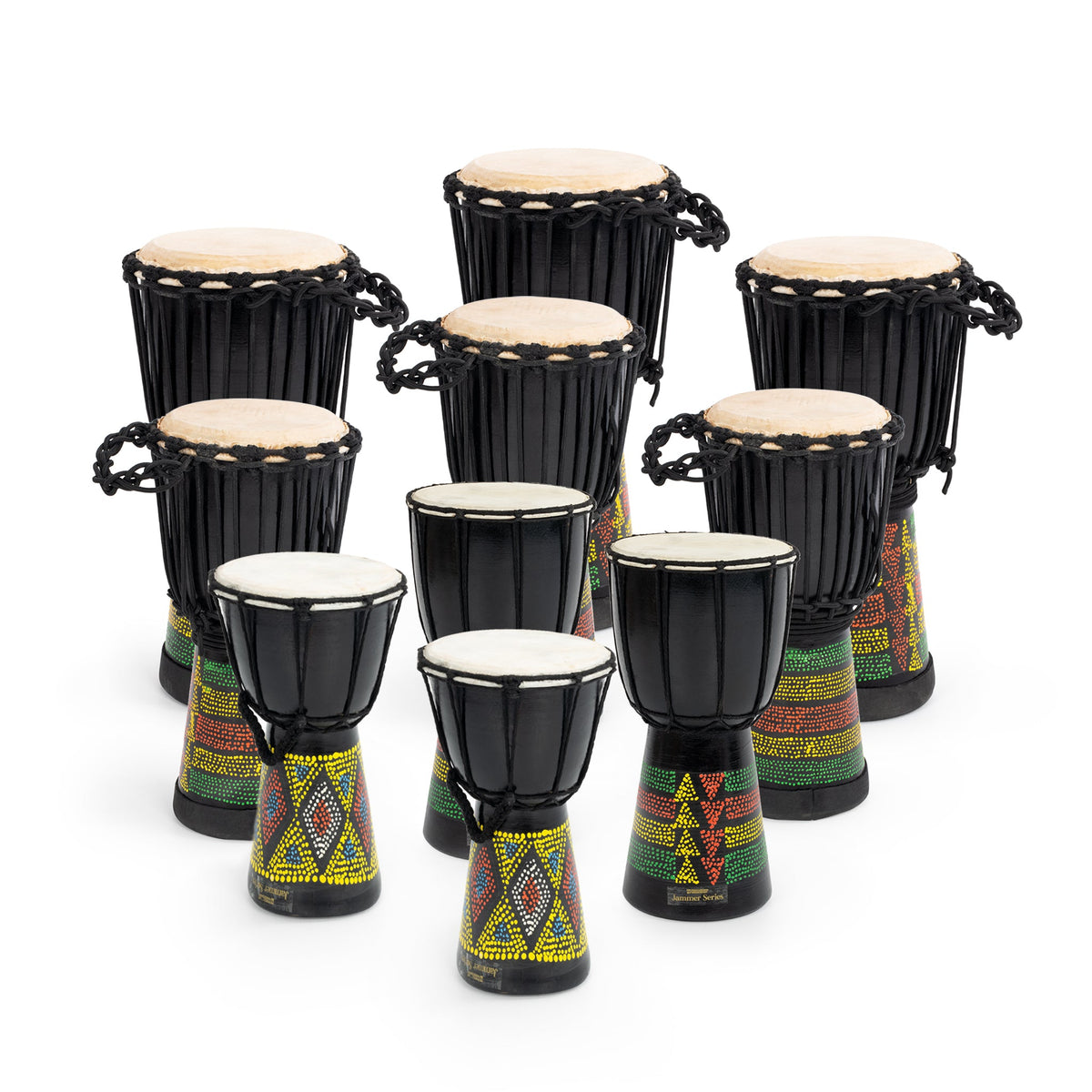 Percussion Workshop djembe 10 player pack