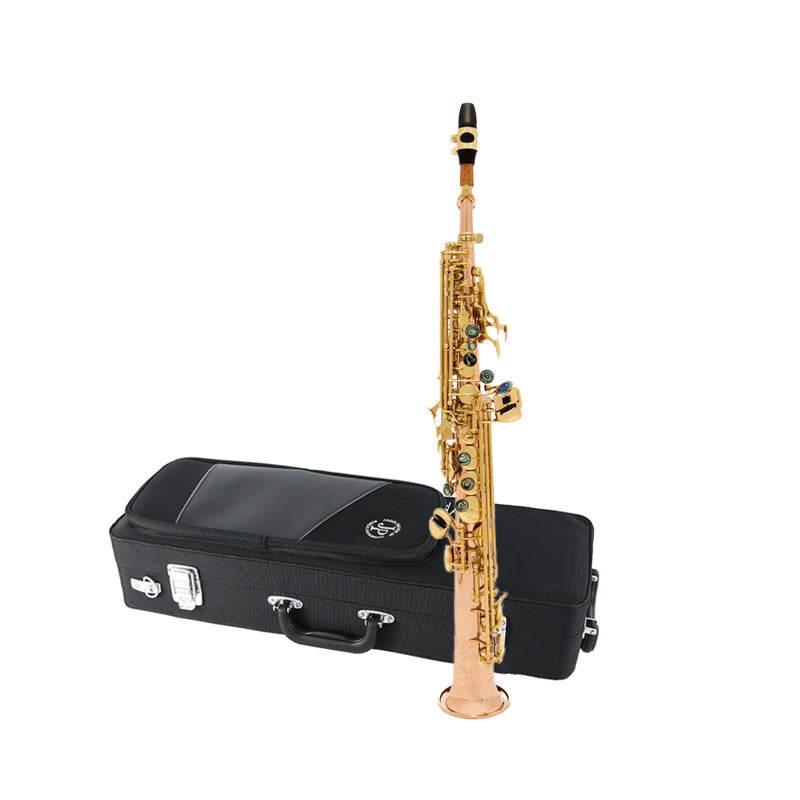 John Packer JP043 student Bb soprano saxophone outfit – Rose brass