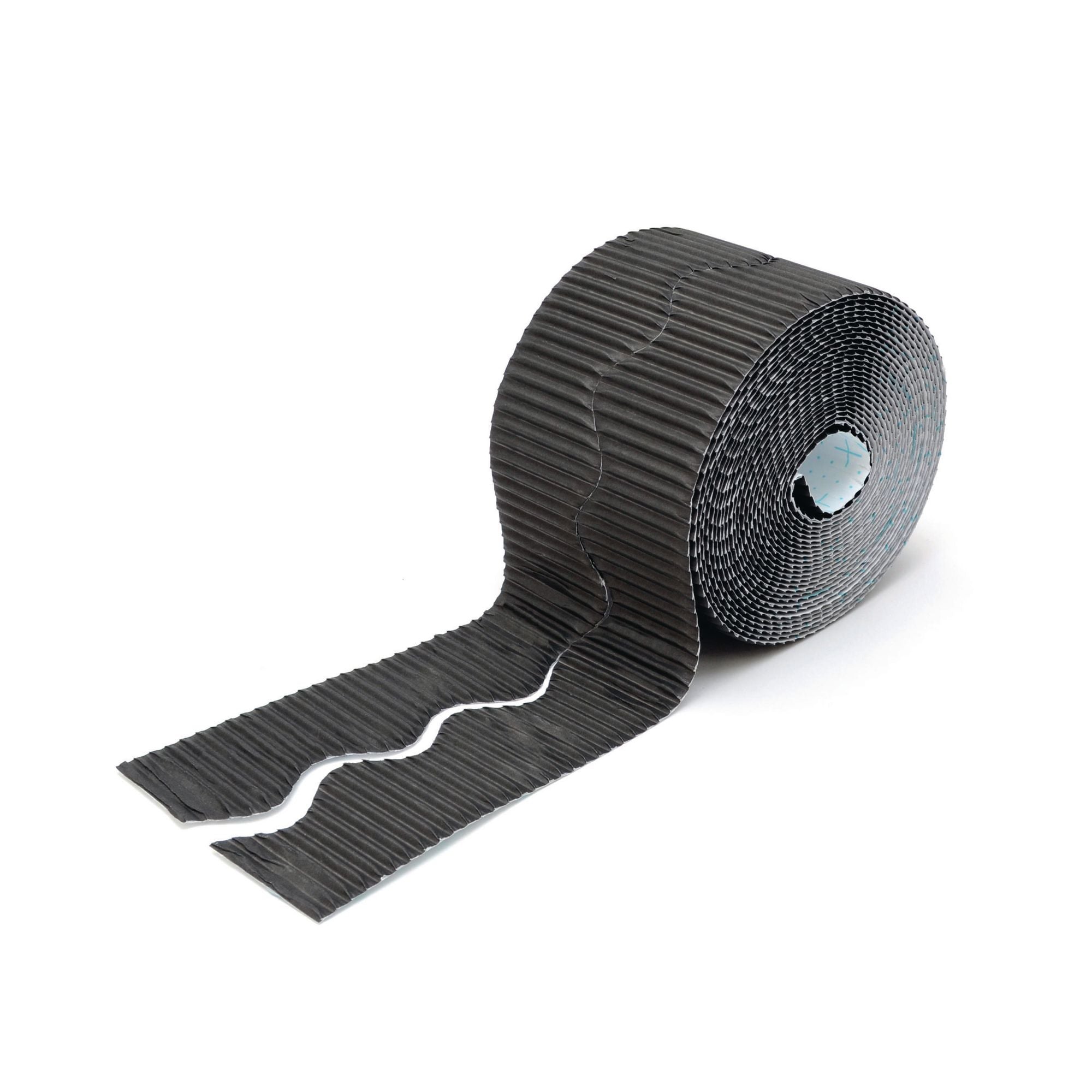 PAC BORDETTE CORRUGATED DECORATIVE BORDER ROLL 57MMX15M BLACK 6PCS -Min Qty 6